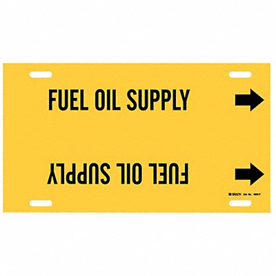 Pipe Marker Fuel Oil Supply 8in H 16in W