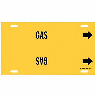 Pipe Marker Gas 8 in H 16 in W