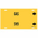 Pipe Marker Gas 10 in H 32 in W