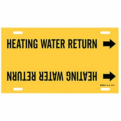 Pipe Marker Heating Water Return 10in H