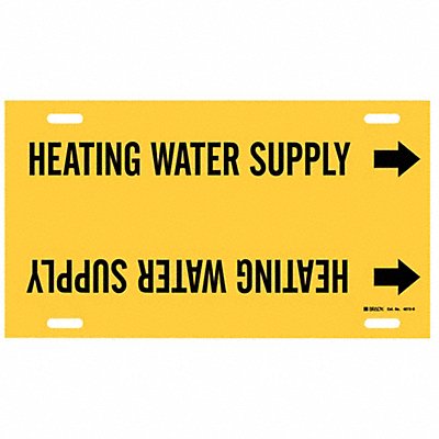 Pipe Marker Heating Water Supply 10in H