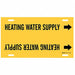 Pipe Marker Heating Water Supply 10in H