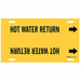 Pipe Markr Hot Water Return 8in H 16in W