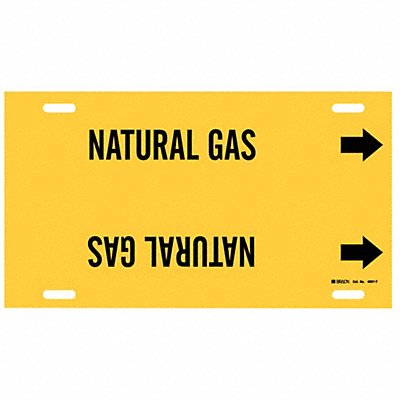 Pipe Marker Natural Gas 8 in H 16 in W