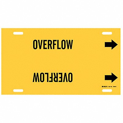 Pipe Marker Overflow 10 in H 24 in W