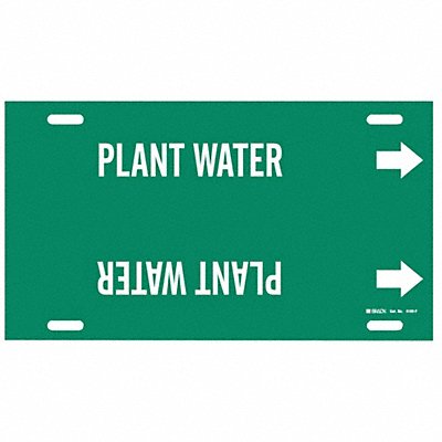 Pipe Marker Plant Water 8 in H 16 in W