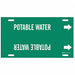 Pipe Marker Potable Water 10in H 24in W