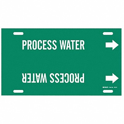 Pipe Marker Process Water 8 in H 16 in W