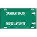 Pipe Marker Sanitary Drain 10in H 24in W