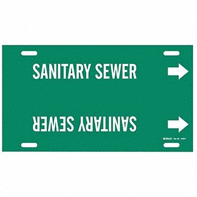 Pipe Marker Sanitary Sewer 8in H 16in W