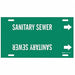 Pipe Marker Sanitary Sewer 8in H 16in W