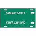 Pipe Marker Sanitary Sewer 10in H 32in W