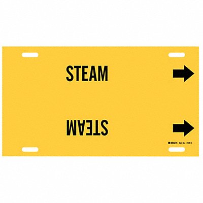 Pipe Marker Steam 10 in H 24 in W