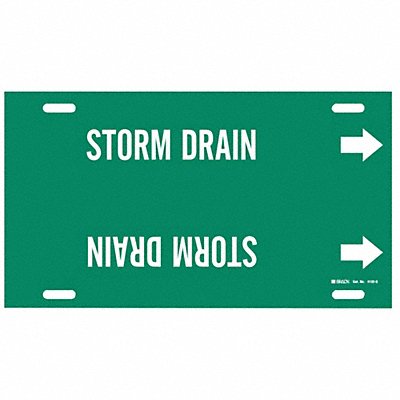 Pipe Marker Storm Drain 10 in H 24 in W