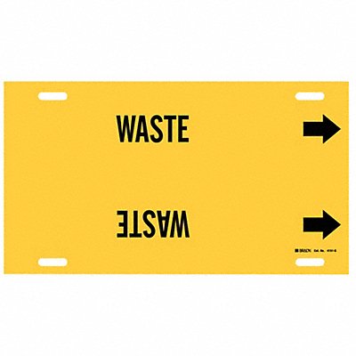 Pipe Marker Waste 10 in H 24 in W