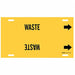 Pipe Marker Waste 10 in H 24 in W