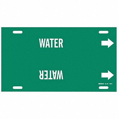 Pipe Marker Water 8 in H 16 in W