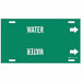 Pipe Marker Water 10 in H 24 in W