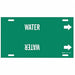 Pipe Marker Water 10 in H 32 in W