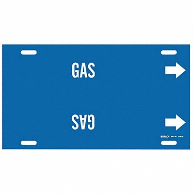 Pipe Marker Gas 10 in H 24 in W