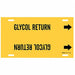 Pipe Marker Glycol Return 10in H 32in W