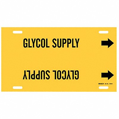 Pipe Marker Glycol Supply 10in H 32in W