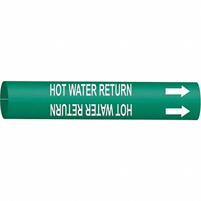 Pipe Mrkr Hot Water Return 10in H 32in W