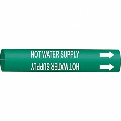 Pipe Mrkr Hot Water Supply 10in H 24in W