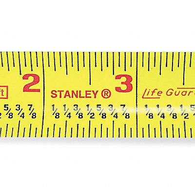 Tape Measure 1 In x 25 ft Yellow In./Ft.