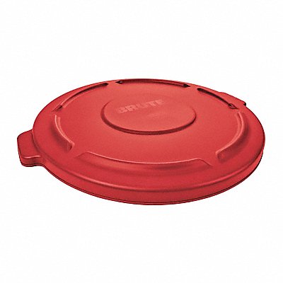 D1937 Trash Can Top Flat Snap-On Closure Red