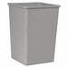 Trash Can Square 35 gal Gray