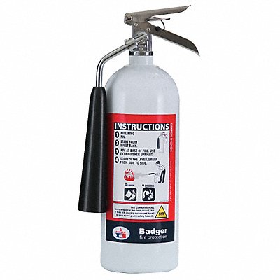 Fire Extinguisher Aluminum White BC