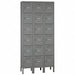 Box Locker Louvered 3 Wide 6 Tier Gray