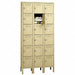 Box Locker Louvered 3 Wide 6 Tier Sand