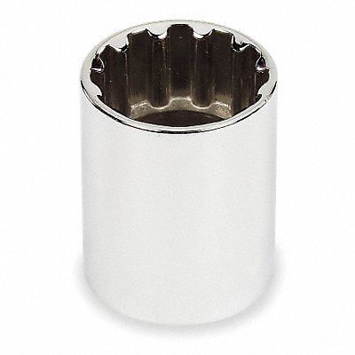 Socket Steel Chrome 3/8 in