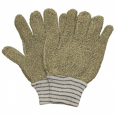 Heat-Resistant Gloves S Brown/Yellow PR