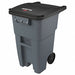 Trash Can 50 gal Gray Plastic