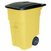 Trash Can 50 gal Yellow Plastic