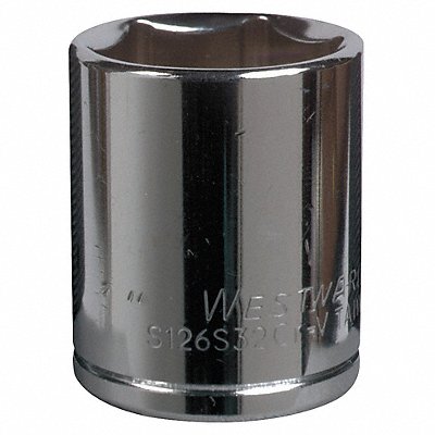 Socket Steel Chrome 3/8 in