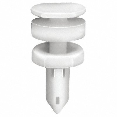 Push-In Rivet White Flat 13mm L PK25