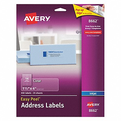 Inkjet Label 1-1/3 H 4 W PK25