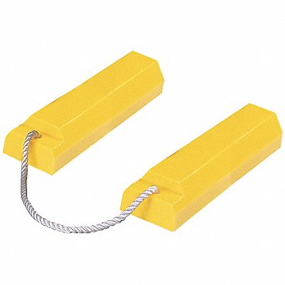 Airplane Chock 3-1/4 In Urethane Ylw PR