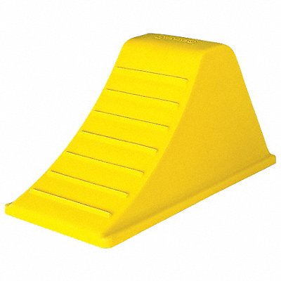 Wheel Chock 8-1/4 In H Urethane Yellow