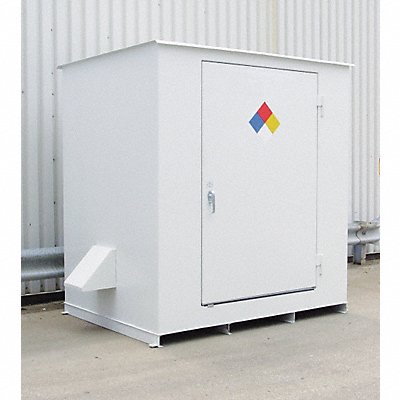 Storage Building 6x55 gal Cap White