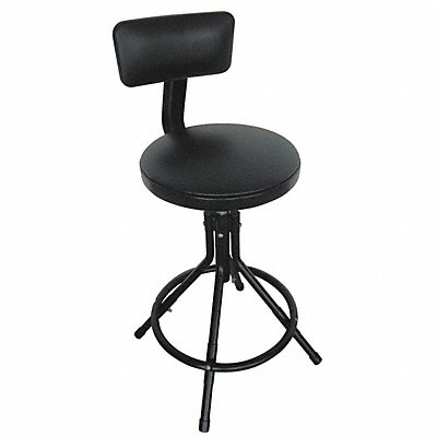 Round Stool 4 Legs Black 34.5 H