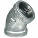 45 Elbow Malleable Iron 1 1/2 in