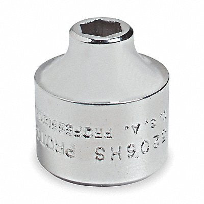 Socket Steel Chrome 1/4 in