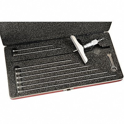 Depth Micrometer 0-9 In 4 In Base