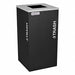 Trash Can Square 24 gal Black