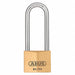 Keyed Padlock 1 7/64 in Rectangle Gold